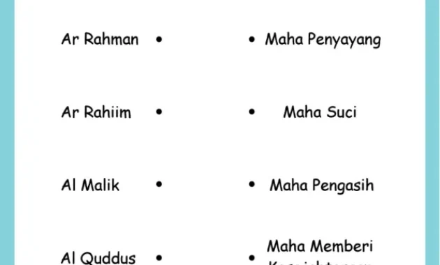 Worksheet Anak Muslim Tes Asmaul Husna Worksheet Anak Muslim Tes Asmaul Husna