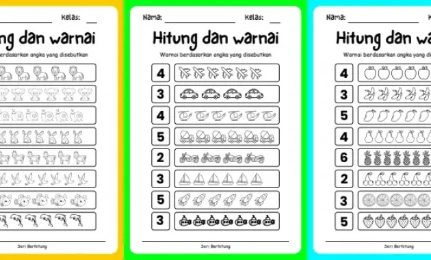 Worksheet Anak Seri Berhitung Worksheet Anak Seri Berhitung