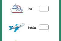 Worksheet Anak Seri kendaraan Worksheet Anak Seri kendaraan